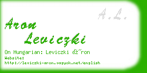 aron leviczki business card